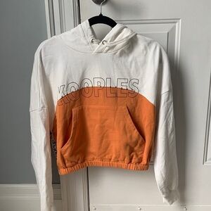 Kooples X Sport Orange and White Hoodie